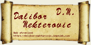 Dalibor Mekterović vizit kartica